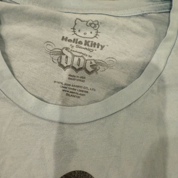 Hello Kitty Sanrio Talk Nerdy To Me Light Blue Tee Shirt size Medium - Picture 2 of 2